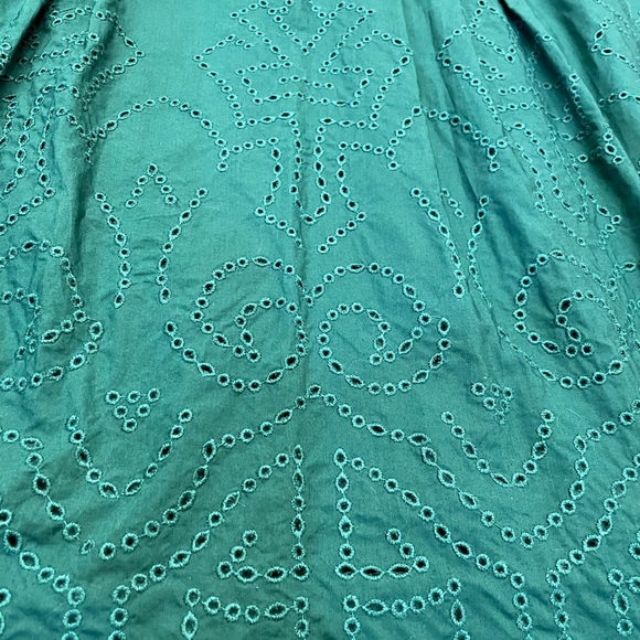 Talbots Green A-Line Skirt with Embroidery - Picture 8 of 10